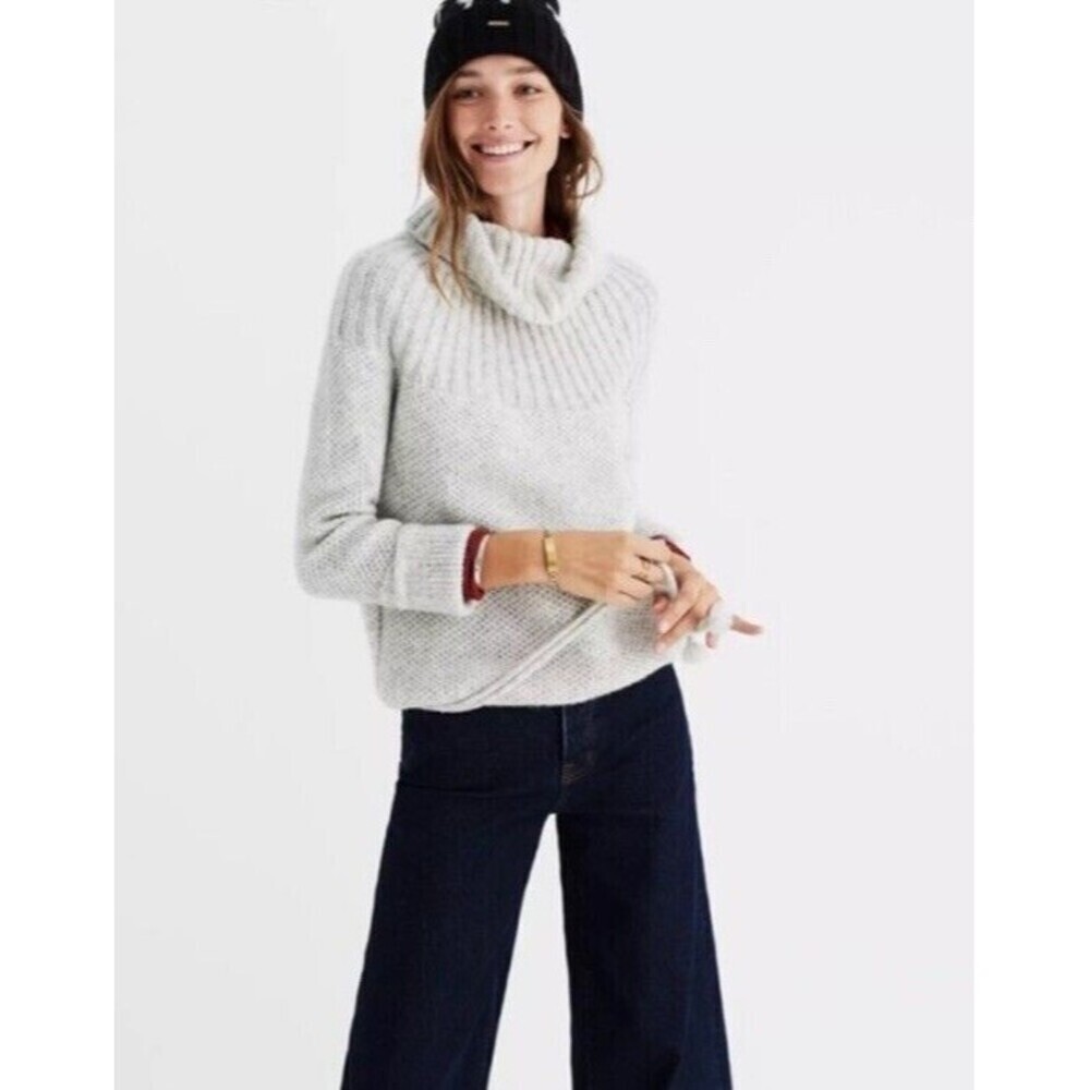 Madewell Snowbound Drawstring Pullover Sweater Size S - Picture 3 of 8